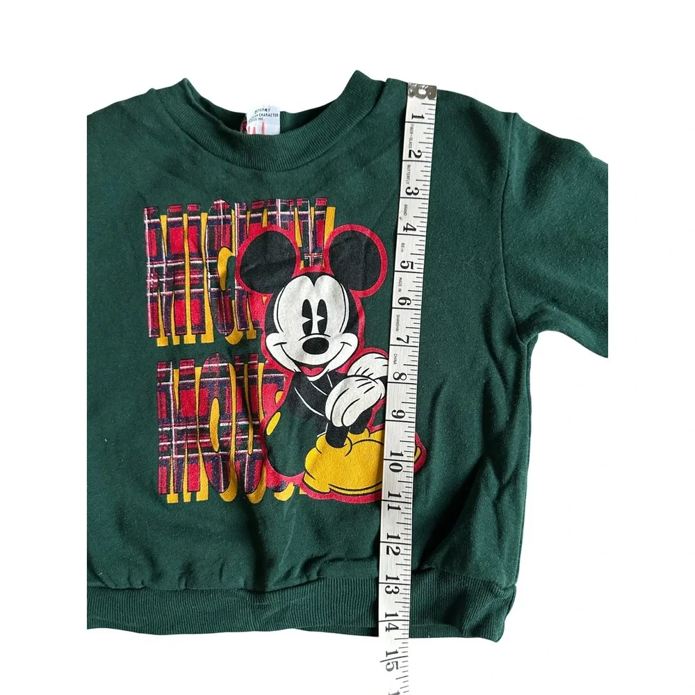 Vintage Mickey & Co Mickey Mouse Tartan Plaid Sweatshirt Toddler 3 Disney 90s